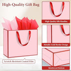 Addblu 24 Pack Pink Large Gift Bags with Handles & 72 Tissue Papers - Image 4