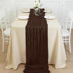 8 Pack Brown Cheesecloth Table Runner 120 Inch Boho Wedding Decor - Image 4