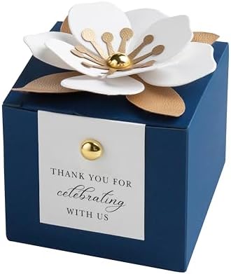 FEIYI 20 PCS Favor Boxes, Navy Blue Candy Boxes 2.55x2.55x2.55 by FEIYI