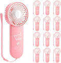 12 Sets Baby Shower Fans Party Favors Portable,Pink,5 Styles by Unknown