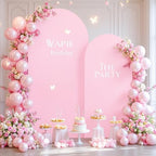 Baby Pink Arch Backdrop Cover Set of 2 Wedding Arch Covers Stretchy Backdrop Decorations Baby Shower Bridal Shower Photo Birthday Party Light Pink Arch Cover 7.2 and 6ft Spandex - Image 2