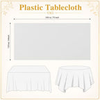 Newwiee 72 Pack Colorful Plastic Tablecloths Bulk 54" x 72" - Image 2