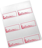 Scribble Vintage Swirl Printable Place Cards, Ruby Red, Set of 150 (25 Shee - Image 3