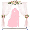 Wedding Arch,7 x 6 FT Metal Arch Backdrop Stand with Support Feet Base,Square Arched Frame for Birthday Party Ceremony Event Balloon Arches Decoration by Daneried