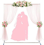 Wedding Arch,7 x 6 FT Metal Arch Backdrop Stand with Support Feet Base,Square Arched Frame for Birthday Party Ceremony Event Balloon Arches Decoration by Daneried
