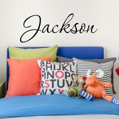 Personalized Boy Vinyl Wall Art Decal, 40" W, Boy Nursery & Bedroom Decor Plus Free 12" Hello Door Decal - Image 6