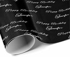 MyPupSocks Customized Face Wrapping Paper, Personalized Wrapping Paper Happy Birthday with Name Black Photo Picture Gift Wrap Paper Roll 58x23 for Women Men Kids Boys Girls Baby Birthday 5 Rolls - Image 3
