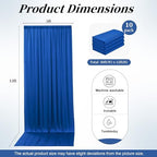 50ft x 12ft Wrinkle Free Royal Blue Backdrop Curtains for Parties, 10 Panels 12FT Long Photo Backdrop Drapes Silky Back Drop Cloth for Wedding Birthday Photography Background Decor - Image 6