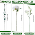Qinyoung 10 Set Clear Glass Vase with Flowers Centerpiece for Bridal Shower - Image 3