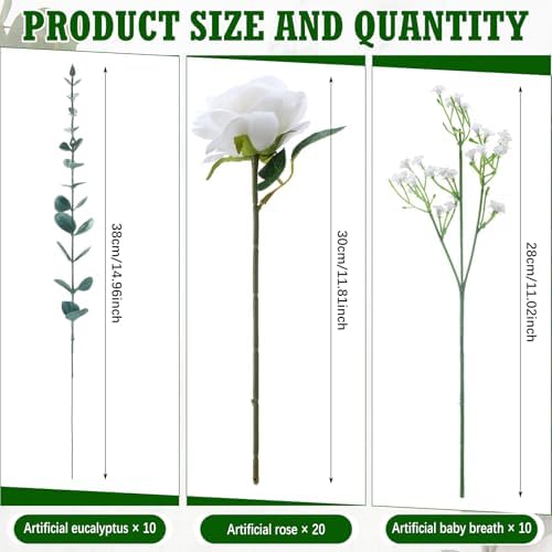 Qinyoung 10 Set Clear Glass Vase with Flowers Centerpiece for Bridal Shower - Image 3