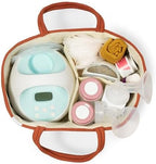 Natemia Rope Diaper Caddy Organizer – Nursery Storage Basket with 3 Compartments for Breast Pump Storage, Diapers, Wipes & Toys – Portable Tote and Gift Bag for Registry and Newborn Essentials - Image 2