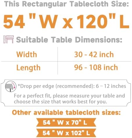 Thick Yellow Tablecloth, Water & Wrinkle Resistant, 54x120 Inch - Image 6