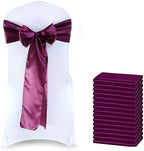 MDS® Pack of 125 Satin Chair Sashes for Wedding & Events – Eggplant by MDS