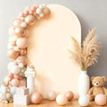 6.6FT Champagne Arch Backdrop Cover - Polyester Fitted Wedding Arch Stand Covers Round Top Chiara Arch Backdrop Cover for Birthday Party Banquet Photo Background Decoration by WishCare