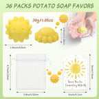 Loopeer 36 Set Sun Soaps Baby Party Favors, Yellow - Image 2