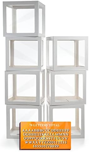 Ledido Transparent Balloon Boxes with 78 Letters Numbers for Custom Name by Ledido