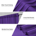 gogoparti 10ft x 12ft Deep Purple Wrinkle-Free Backdrop Curtain for Wedding Parties, Thick Polyester 2 Panels 5x12ft for Wedding Birthday Baby Shower Halloween Photography Party Background - Image 3