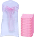 MDS Pack of 200 Organza Chair Sashes for Wedding & Event Décor – Blush Pink by MDS