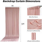 10x12 ft Dusty Pink Backdrop Curtains for Weddings, Birthdays and Photos - Image 5