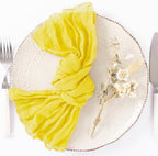DeZerlor Lemon Yellow Washable Cheesecloth Napkins Set of 50 for Party - Image 5