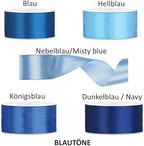 Satin Ribbon Ribbon Satin Ribbon Gift Ribbon Decorative Ribbon Chair Band Wedding Chair Sash Table Decoration Opening Christmas Decoration Party Decoration Ribbon Bow (Mist Blue, 6 mm x 25 m) - Image 6