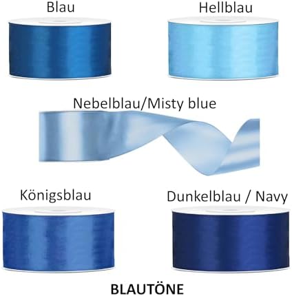 Satin Ribbon Ribbon Satin Ribbon Gift Ribbon Decorative Ribbon Chair Band Wedding Chair Sash Table Decoration Opening Christmas Decoration Party Decoration Ribbon Bow (Mist Blue, 6 mm x 25 m) - Image 6