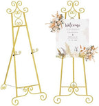 59IN Gold Easel Stand for Sign, 3 Tier Wedding Welcome Sign Holder by Unknown