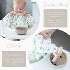 Baby Feeding Set - Baby Must Haves Gift Set - Baby Led Weaning Supplies - Toddler Silicone Dishes - Suction Baby Bowl, Bib, Snack Cup, Utensils, Baby Plate (Lilac) - Image 3
