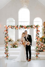 Lvydec 2 Pack Artificial Peony Flower Garland - 6ft Silk Peony Orange Flower Garland Arch Flower Vine for Wedding Party Table Decoration(Orange) - Image 5
