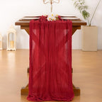 Cheesecloth Table Runner Fall Boho Wedding Birthday Party Home Decor - Image 5