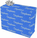 MyPupSocks Personalized All Occasion Reversible Wrapping Paper Initials Name Text Royal for Birthdays, Christmas, Hanukkah, Crafts 3 Rolls 58"x 23" by MyPupSocks