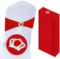VitalCozy 50 Pcs Stretch Chair Sashes with Crown, Red by VitalCozy