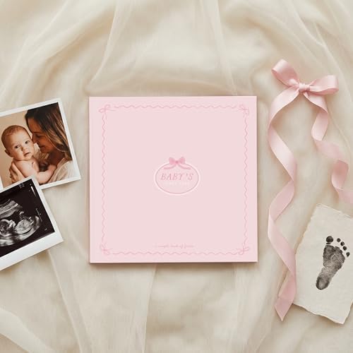 Lucy Darling Bowkissed Blush Baby Memory Book – First Year Journal, 5-Year Milestone Scrapbook & Photo Album – Keepsake for Baby Boy or Girl – Ideal Gift - Image 6
