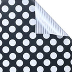 Jillson & Roberts All Occasion Reversible & Cut Lined Wrapping Paper Roll Bundle - Black and White Stripes and Dots (12.5 sq ft per roll, 75 Total Sq Ft) for Birthdays, Weddings, Graduations, Valentine's Day, Anniversaries, Christmas, 6 Pack - Image 6