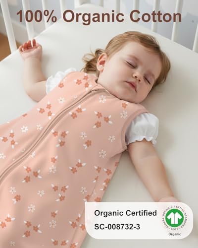 Yoofoss Baby Sleep Sack 18-24 Month 0.5TOG 100% Organic Cotton 2-Way Zipper - Image 3