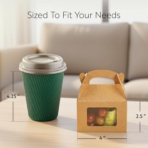 Restaurantware Kraft Paper Gable Box Take Out Container, 100 Pack - Image 2