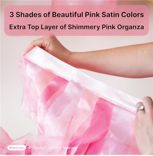 Pink Tutu Table Skirt. 6ft Table Skirt with Double Layer Organza Willows. Princess Party Decorations, Quinceanera Decorations, 1st Baby Girl Birthday Décor, Baby Shower Décor or Gender Reveal - Image 5