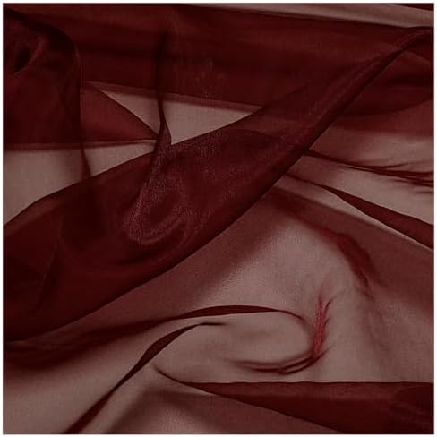 65 Yard Organza Fabric 44" Wide for Wedding Event Décor - Burgundy - Image 4