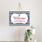 Andaz Press Personalized Large Canvas Baby Shower Welcome Sign, 16 x 20 Inches, Nautical Baby, Guestbook Alternative, Custom Baby Shower Sign, for Nautical Baby Shower, Baby Sprinkle Theme - Image 2