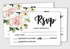 50 Blank RSVP Cards with White Envelopes Floral 4"x6" Response Cards-RSVP Reply Card for Wedding-Bridal Shower-Baby Shower-Rehearsal Dinner - Image 2