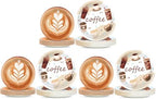 gisgfim 48 Pcs Coffee Party Plates Supplies Tableware Set Coffee Bean Birthday Party Decorations Latte Fun Cup Theme Baby Shower Table Supplies Favors Decors for 48 Guests (Pack of 3) by gisgfim