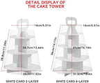3-Tier Cupcake Stand, 10 Set Cardboard Cupcake Tower with Clear Cover, Dessert Cup Cake Stand Tower for Birthday Wedding Party Decoration,Afternoon Tea Stand, Cupcake Tier Stand - Image 3