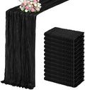 Black Boho Cheesecloth Table Runner 12 Pack 17x108 Inch Sheer Gauze by Unknown