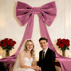 Luxury Giant Velvet Bow Decor Oversized Wall Bow Decorations Bow Decorative for Room Wall Party Birthday Backdrop Baby Shower Decor Front Door Patio Outdoor Wedding Arch - Image 4