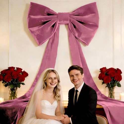 Luxury Giant Velvet Bow Decor Oversized Wall Bow Decorations Bow Decorative for Room Wall Party Birthday Backdrop Baby Shower Decor Front Door Patio Outdoor Wedding Arch - Image 4
