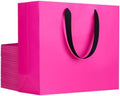 EUSOAR Birthday Gift Bag, 25pcs 12.5"x4.5"x11" Hot Pink Paper Bags with Handles Bulk, Gift Wrap Treat Thank You Shopping Wrapping Bags for Wedding Party Favors Baby Shower Bridesmaid Bridal Birthday by EUSOAR