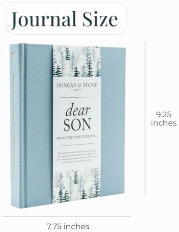 Duncan & Stone Dear Son Boy Mom Baby Memory Book Journal, Grey, 230pg - Image 2