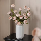 VIERENA 6 Pcs 27" Faux Silk Peony Artificial Flowers Stems for Vase (Beige) - Image 4