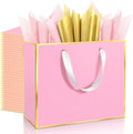 Addblu 24 Pack Pink Large Gift Bags with Handles & 72 Tissue Papers by Unknown