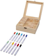 Baby Shower Block Game Set, Pine Wood Painting Blocks Kit with 48 Blank Blocks 12 Markers 42 Templates, Sign Included for Baby Shower Gender Reveal Birthday Party - Image 4